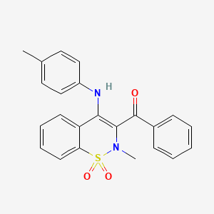 {2-methyl-4-[(4-methylphenyl)amino]-1,1-dioxido-2H-1,2-benzothiazin-3-yl}(phenyl)methanone