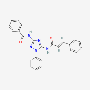 N-[5-(cinnamoylamino)-1-phenyl-1H-1,2,4-triazol-3-yl]benzamide