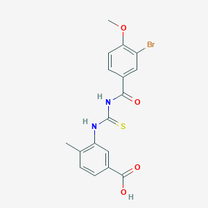 3-({[(3-bromo-4-methoxybenzoyl)amino]carbonothioyl}amino)-4-methylbenzoic acid