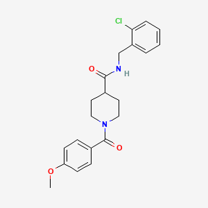 N-(2-chlorobenzyl)-1-[(4-methoxyphenyl)carbonyl]piperidine-4-carboxamide