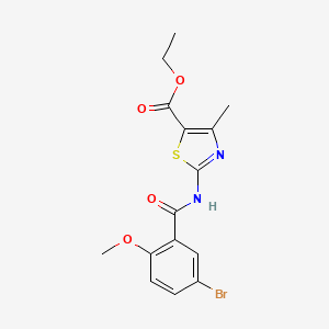 Ethyl 2-{[(5-bromo-2-methoxyphenyl)carbonyl]amino}-4-methyl-1,3-thiazole-5-carboxylate