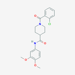 1-(2-chlorobenzoyl)-N-(3,4-dimethoxyphenyl)-4-piperidinecarboxamide