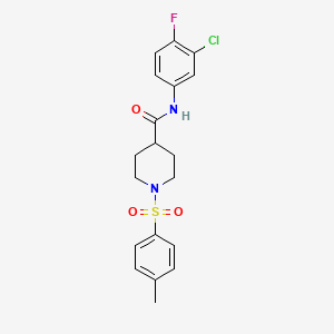 N-(3-CHLORO-4-FLUOROPHENYL)-1-(4-METHYLBENZENESULFONYL)PIPERIDINE-4-CARBOXAMIDE