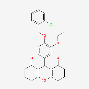 9-{4-[(2-chlorobenzyl)oxy]-3-ethoxyphenyl}-3,4,5,6,7,9-hexahydro-1H-xanthene-1,8(2H)-dione