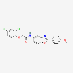 2-(2,4-dichlorophenoxy)-N-[2-(4-methoxyphenyl)-1,3-benzoxazol-5-yl]acetamide