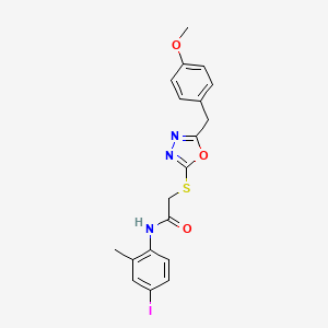 N-(4-iodo-2-methylphenyl)-2-{[5-(4-methoxybenzyl)-1,3,4-oxadiazol-2-yl]sulfanyl}acetamide