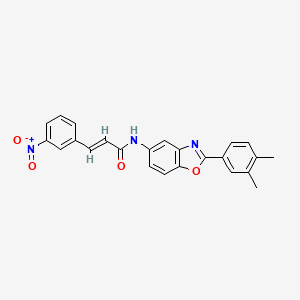 (2E)-N-[2-(3,4-dimethylphenyl)-1,3-benzoxazol-5-yl]-3-(3-nitrophenyl)prop-2-enamide