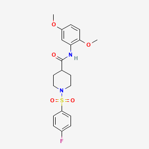 N-(2,5-Dimethoxyphenyl)-1-(4-fluorobenzenesulfonyl)piperidine-4-carboxamide