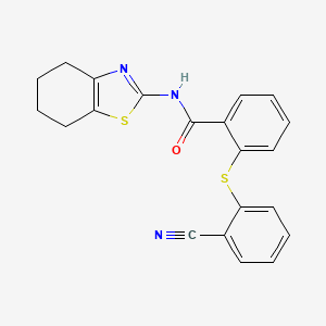 2-[(2-cyanophenyl)thio]-N-(4,5,6,7-tetrahydro-1,3-benzothiazol-2-yl)benzamide