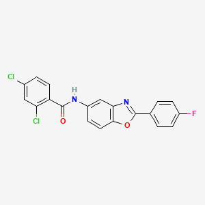 2,4-dichloro-N-[2-(4-fluorophenyl)-1,3-benzoxazol-5-yl]benzamide