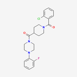 1-{[1-(2-chlorobenzoyl)-4-piperidinyl]carbonyl}-4-(2-fluorophenyl)piperazine