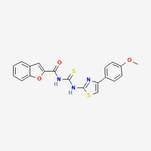 N-{[4-(4-methoxyphenyl)-1,3-thiazol-2-yl]carbamothioyl}-1-benzofuran-2-carboxamide