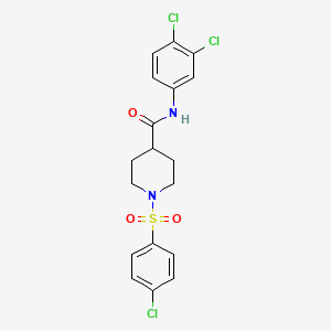 1-[(4-chlorophenyl)sulfonyl]-N-(3,4-dichlorophenyl)piperidine-4-carboxamide