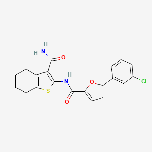 N-(3-carbamoyl-4,5,6,7-tetrahydro-1-benzothiophen-2-yl)-5-(3-chlorophenyl)furan-2-carboxamide