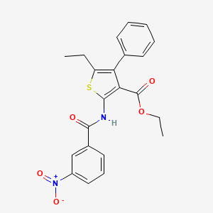 Ethyl 5-ethyl-2-[(3-nitrobenzoyl)amino]-4-phenylthiophene-3-carboxylate