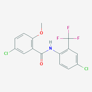 5-chloro-N-[4-chloro-2-(trifluoromethyl)phenyl]-2-methoxybenzamide