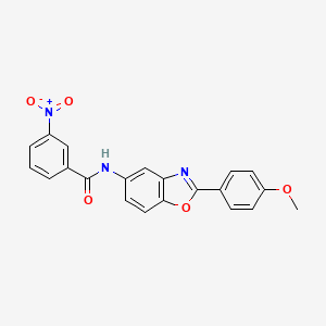 N-[2-(4-methoxyphenyl)-1,3-benzoxazol-5-yl]-3-nitrobenzamide