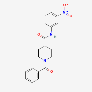 1-(2-methylbenzoyl)-N-(3-nitrophenyl)piperidine-4-carboxamide