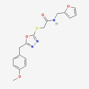 N-(2-furylmethyl)-2-{[5-(4-methoxybenzyl)-1,3,4-oxadiazol-2-yl]thio}acetamide