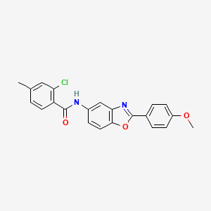 2-chloro-N-[2-(4-methoxyphenyl)-1,3-benzoxazol-5-yl]-4-methylbenzamide