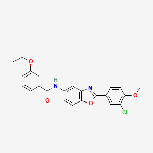 N-[2-(3-chloro-4-methoxyphenyl)-1,3-benzoxazol-5-yl]-3-isopropoxybenzamide