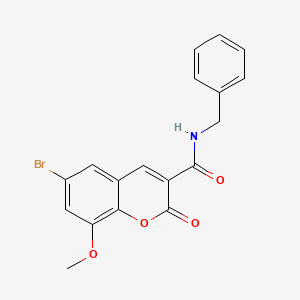 N-benzyl-6-bromo-8-methoxy-2-oxo-2H-chromene-3-carboxamide