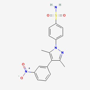 4-[3,5-dimethyl-4-(3-nitrophenyl)pyrazol-1-yl]benzenesulfonamide