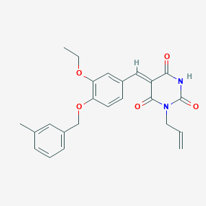 1-allyl-5-{3-ethoxy-4-[(3-methylbenzyl)oxy]benzylidene}-2,4,6(1H,3H,5H)-pyrimidinetrione