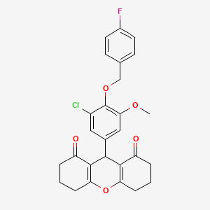 9-{3-chloro-4-[(4-fluorobenzyl)oxy]-5-methoxyphenyl}-3,4,5,6,7,9-hexahydro-1H-xanthene-1,8(2H)-dione