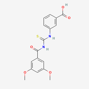 3-({[(3,5-dimethoxybenzoyl)amino]carbonothioyl}amino)benzoic acid