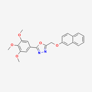 2-[(Naphthalen-2-yloxy)methyl]-5-(3,4,5-trimethoxyphenyl)-1,3,4-oxadiazole