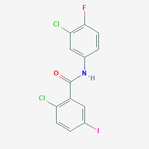 2-chloro-N-(3-chloro-4-fluorophenyl)-5-iodobenzamide