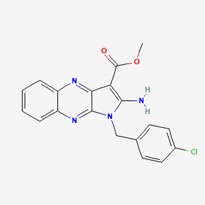 methyl 2-amino-1-(4-chlorobenzyl)-1H-pyrrolo[2,3-b]quinoxaline-3-carboxylate