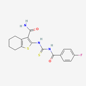 2-({[(4-fluorobenzoyl)amino]carbonothioyl}amino)-4,5,6,7-tetrahydro-1-benzothiophene-3-carboxamide