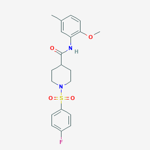 1-(4-Fluorobenzenesulfonyl)-N-(2-methoxy-5-methylphenyl)piperidine-4-carboxamide