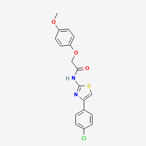 N-[4-(4-chlorophenyl)-1,3-thiazol-2-yl]-2-(4-methoxyphenoxy)acetamide