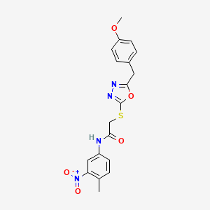 2-{[5-(4-methoxybenzyl)-1,3,4-oxadiazol-2-yl]sulfanyl}-N-(4-methyl-3-nitrophenyl)acetamide