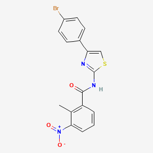 N-[4-(4-bromophenyl)-1,3-thiazol-2-yl]-2-methyl-3-nitrobenzamide