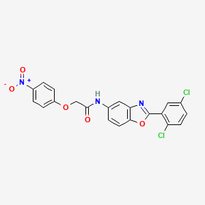 N-[2-(2,5-dichlorophenyl)-1,3-benzoxazol-5-yl]-2-(4-nitrophenoxy)acetamide