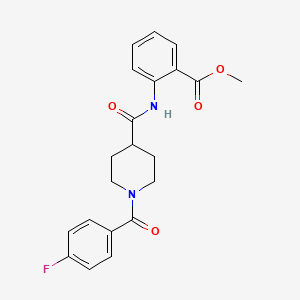 METHYL 2-[1-(4-FLUOROBENZOYL)PIPERIDINE-4-AMIDO]BENZOATE