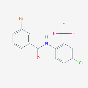 3-bromo-N-[4-chloro-2-(trifluoromethyl)phenyl]benzamide