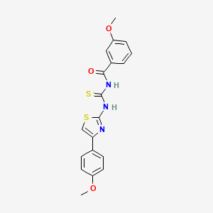 3-methoxy-N-{[4-(4-methoxyphenyl)-1,3-thiazol-2-yl]carbamothioyl}benzamide