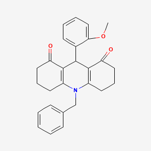 10-benzyl-9-(2-methoxyphenyl)-3,4,5,6,7,9-hexahydro-2H-acridine-1,8-dione