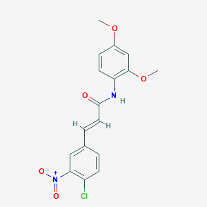 (2E)-3-(4-chloro-3-nitrophenyl)-N-(2,4-dimethoxyphenyl)prop-2-enamide