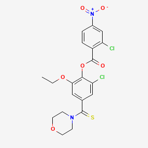 [2-Chloro-6-ethoxy-4-(morpholine-4-carbothioyl)phenyl] 2-chloro-4-nitrobenzoate