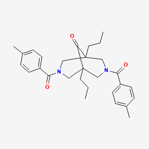 3,7-bis(4-methylbenzoyl)-1,5-dipropyl-3,7-diazabicyclo[3.3.1]nonan-9-one