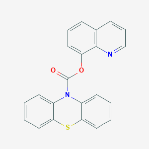 molecular formula C22H14N2O2S B3658049 quinolin-8-yl 10H-phenothiazine-10-carboxylate 