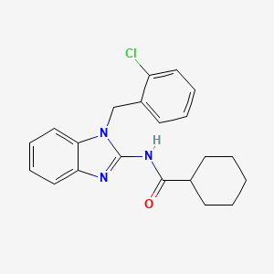 N-{1-[(2-CHLOROPHENYL)METHYL]-1H-1,3-BENZODIAZOL-2-YL}CYCLOHEXANECARBOXAMIDE