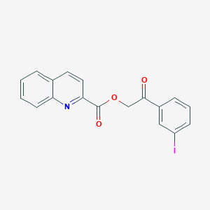 2-(3-Iodophenyl)-2-oxoethyl quinoline-2-carboxylate