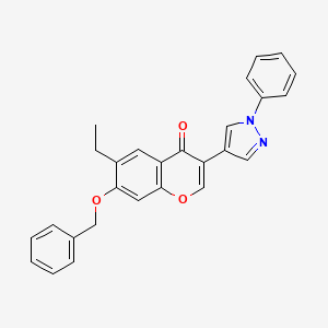 7-(benzyloxy)-6-ethyl-3-(1-phenyl-1H-pyrazol-4-yl)-4H-chromen-4-one